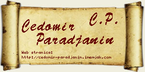 Čedomir Parađanin vizit kartica